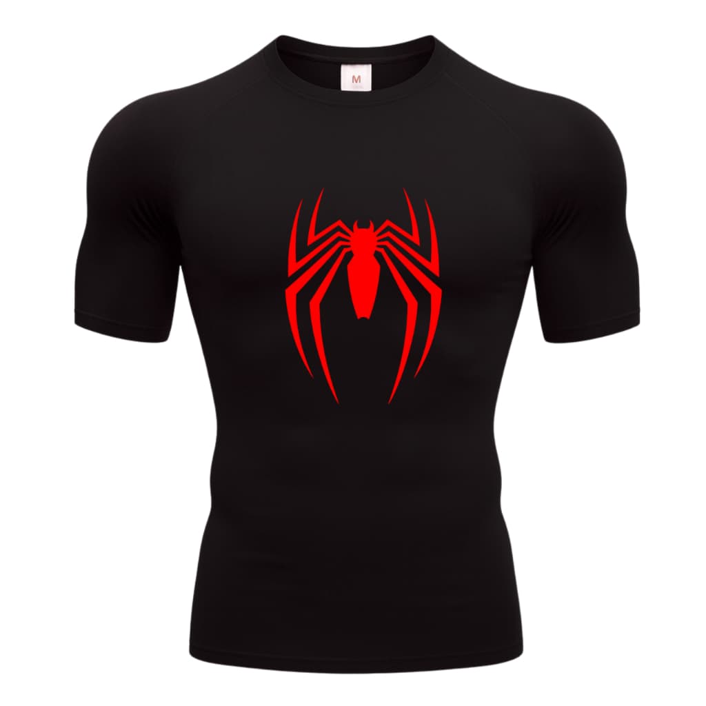 Camiseta Dry Fit Homem Aranha Manga Curta Academia Treino Camiseta Esportiva Masculino Spider Man