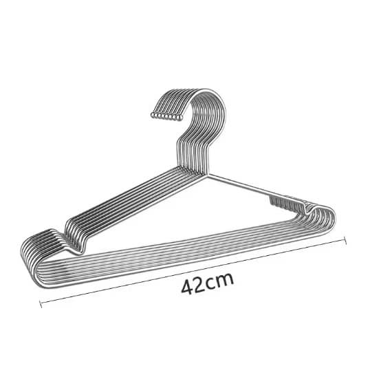 Kit 10 Cabides Tintureiro Metal Aço Cromado Adulto Cava Resistente Cabide