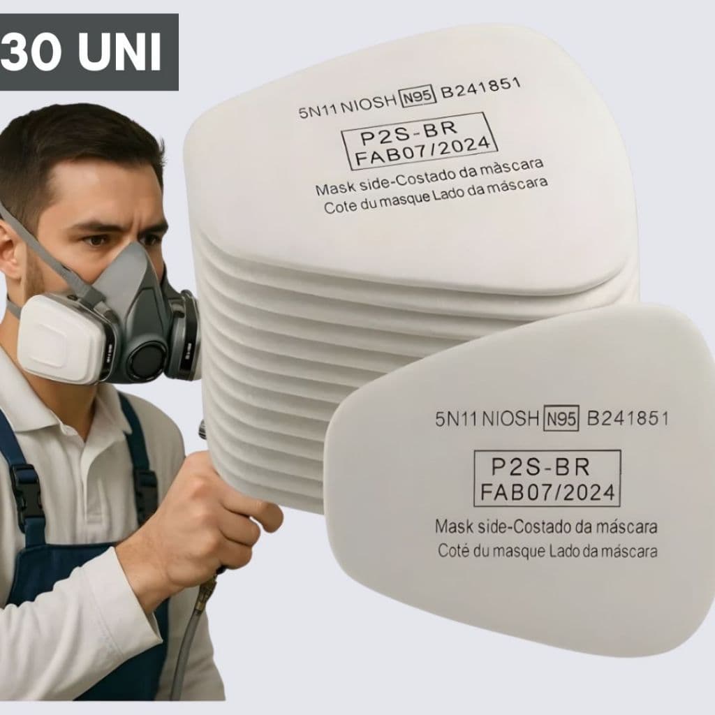 Kit Unidades Algodão Filtro 5N11 P2 Pacote Para Máscara 6000 Poeiras Partículas Proteção Profissional
