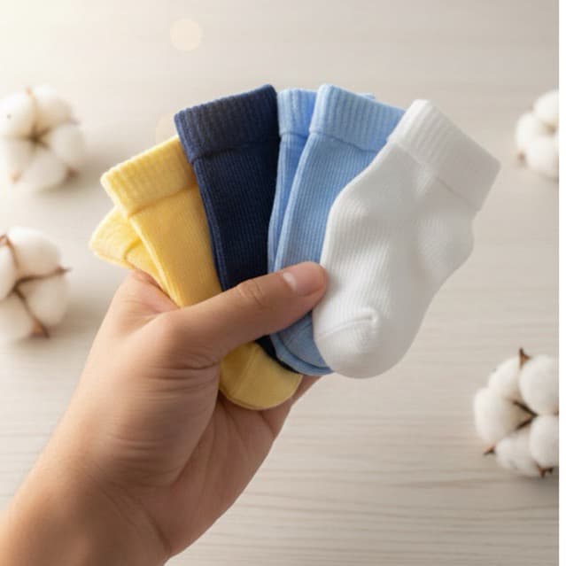 Kit 6, 12 pares Meia bebê RN Recém nascido com calcanhar para enxoval e saída maternidade Kiara baby