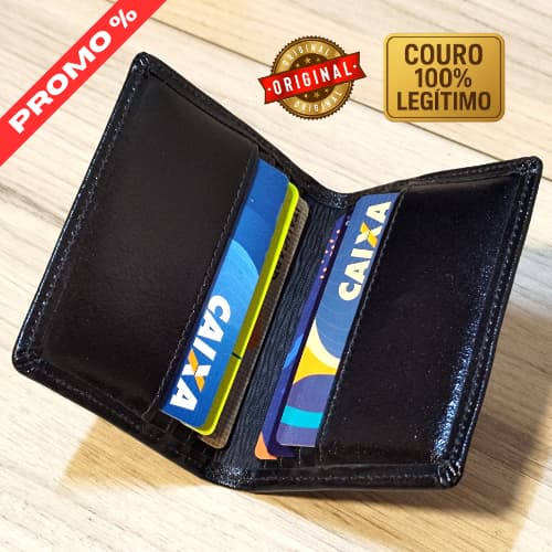 Porta Cartões Couro Legítimo 100% Masculino Feminino Cartão Cédulas Unisex Slim Pequeno Presente