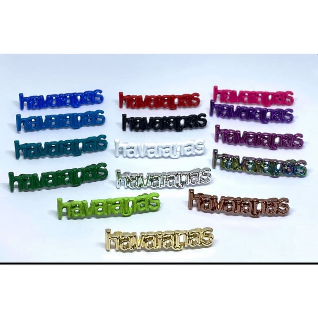 KIT 10 Un. PINGENTES PLACA METAL PARA CHINELOS Havainas