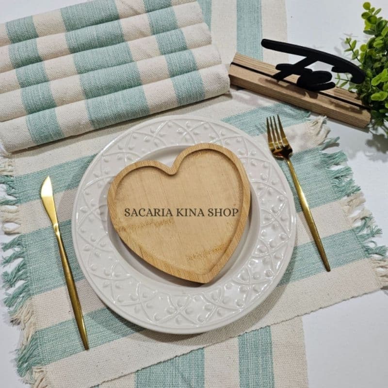 Jogo Americano 7 peças sendo 6 lugares e 1 caminho belíssimo mesa posta supla