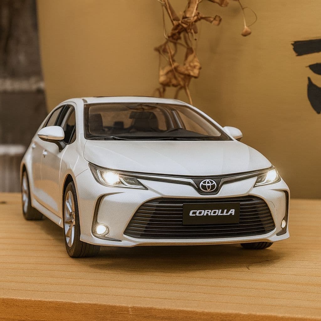 Miniatura Toyota Corolla 2020 2021 2022 1:32 – Metal – Som e Luz – 12 cm