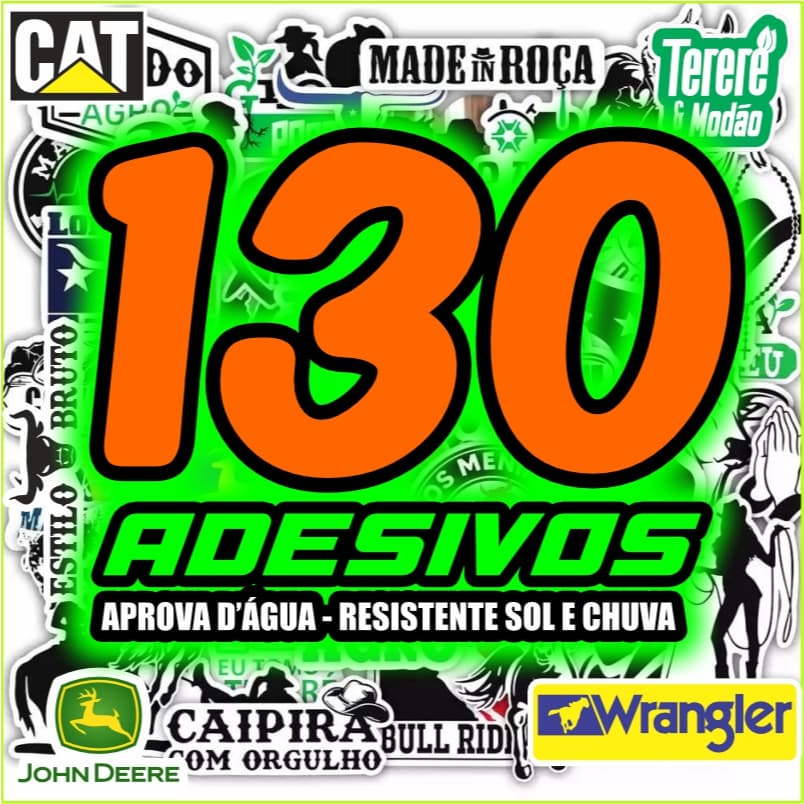 Kit 130 Adesivos Agronomia Country – ÀProva d’Água para Copos Garrafas Tereré e Decoração Rústica