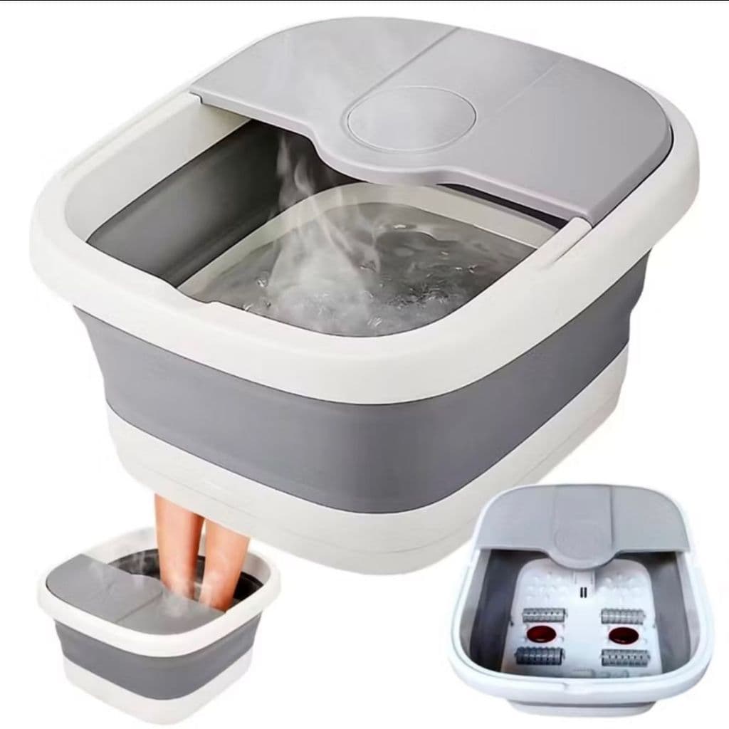 Bacia de Hidromassagem Spa Scalda Pés Massageador com Rolos e Aquecimento 110V/220V