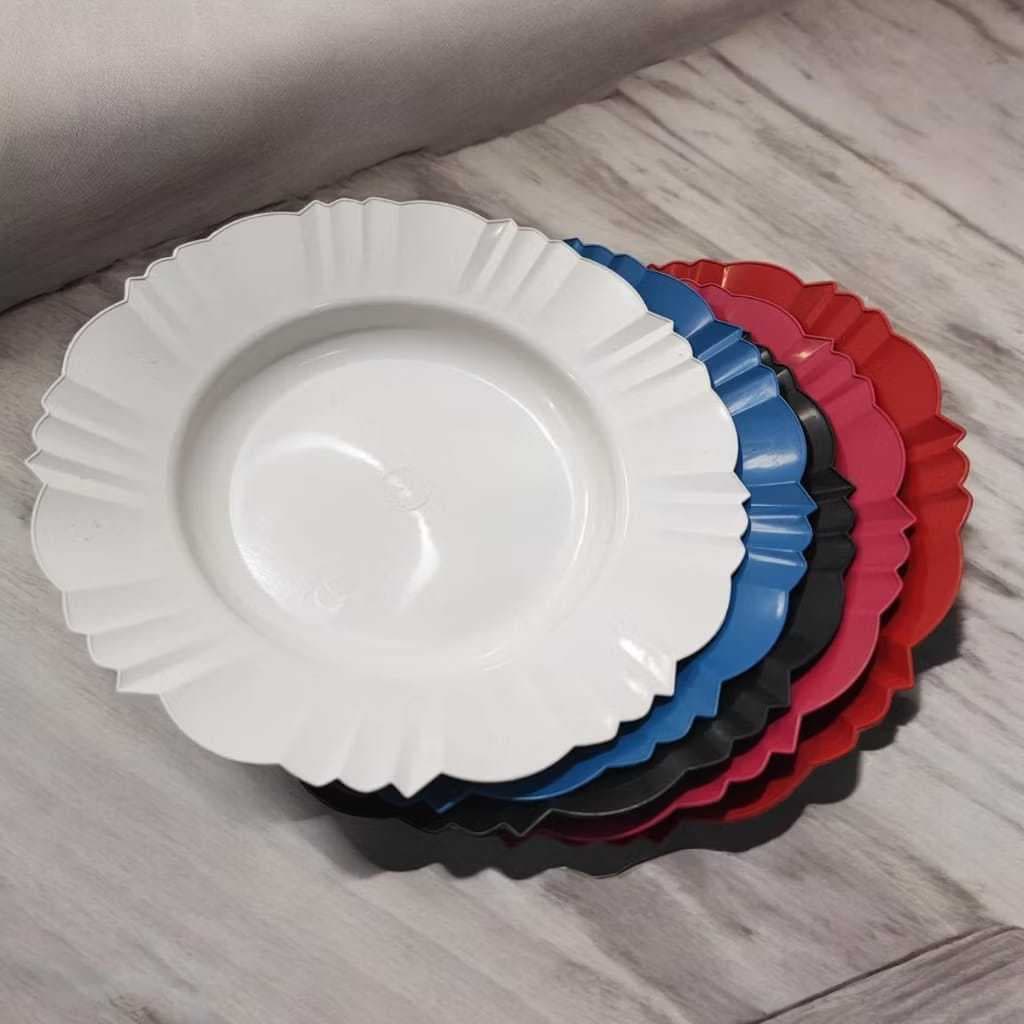 Prato Fundo Pétala Refeição; Kit 4,8,12,16 ou 24 Pratos(Plástico). Almoço/Jantar/Festa/Evento.