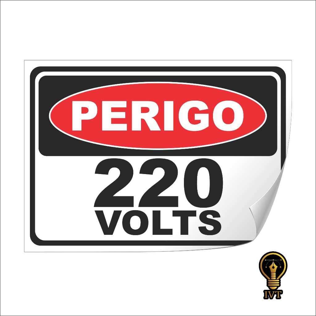 Adesivo Perigo 220v (Volts)