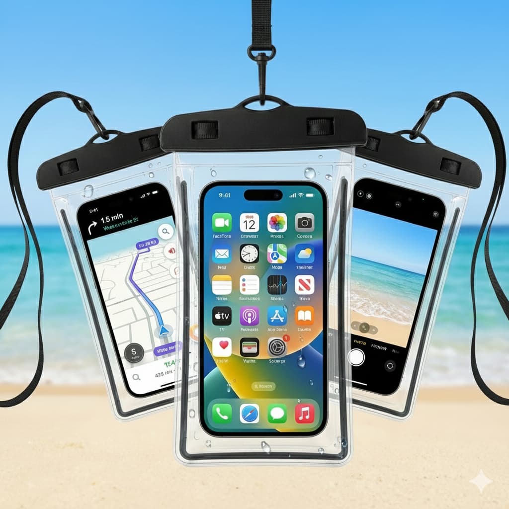 Capa Bolsa Celular prova d'água Universal Impermeável Mergulho praia piscina Sensível ao toque