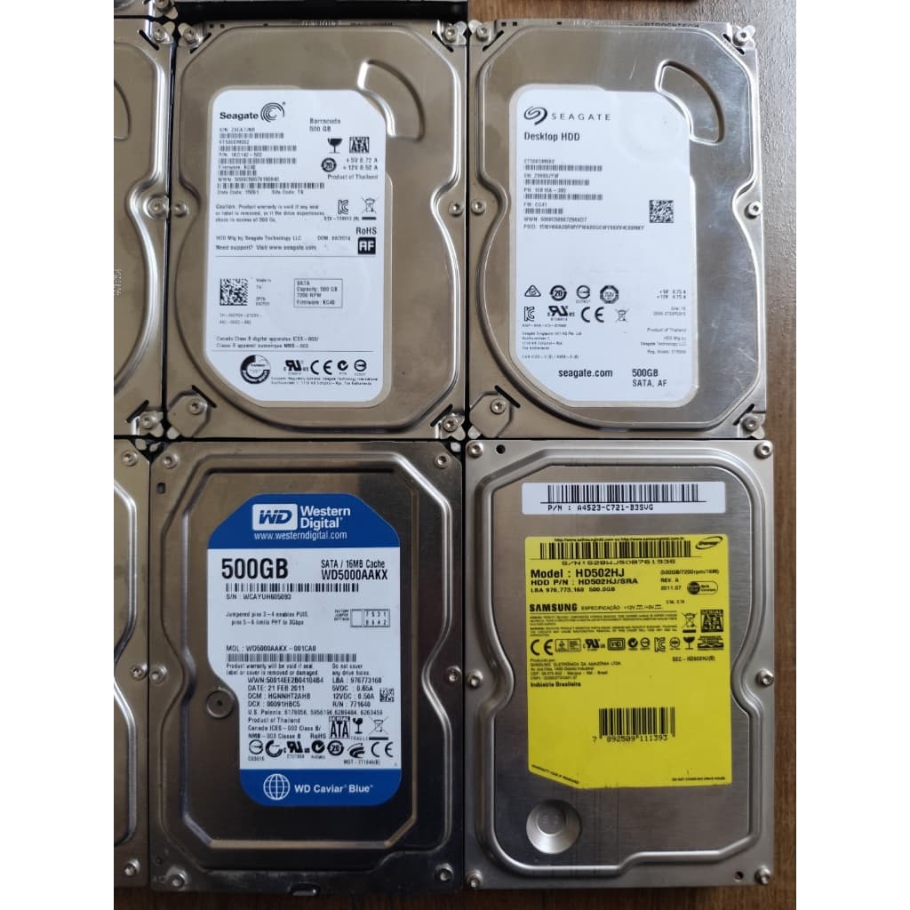 HD 500GB 3.5" para PC/DVR/PS5/XBOX 100% Saúde