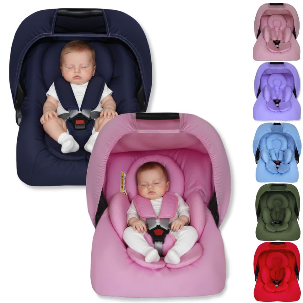 Kit 5 Peças para Bebê Conforto Capota Solar Protetor de Cinto Colchonete Apoio de Corpo Completo