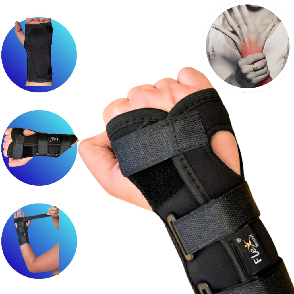 Munhequeira com Tala Órtese Estabilizadora Tendinite Bilateral Punho Pulso para ambas as mãos