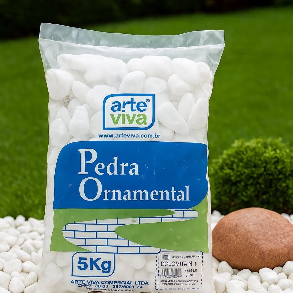 Pedra Seixo Branco Dolomita 5 kg Decoração Para Jardim Vaso Paisagismo Drenagem 5kg 10kg 15kg E 20kg