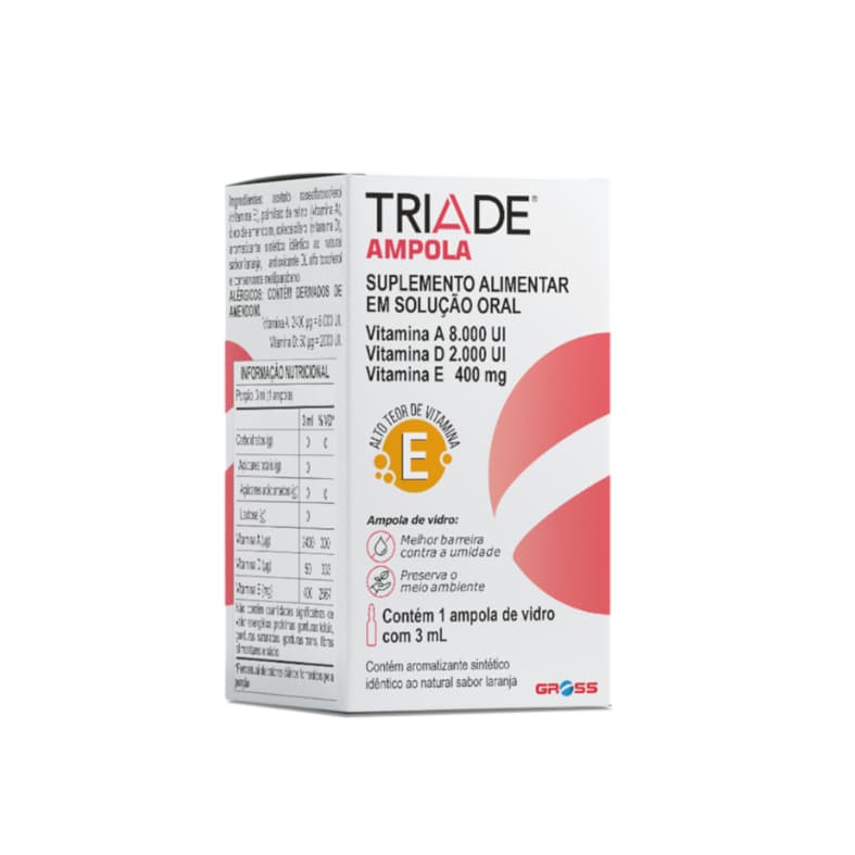 Tríade Ampola Suplemento Alimentar em Solução Oral 3ml