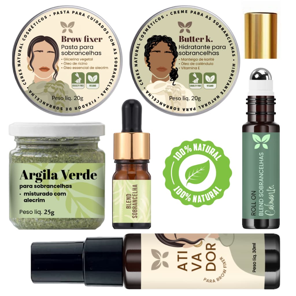 Kit Crescimento de Sobrancelhas - Restauração e Design Perfeito Linha Profissional Studio de Beleza