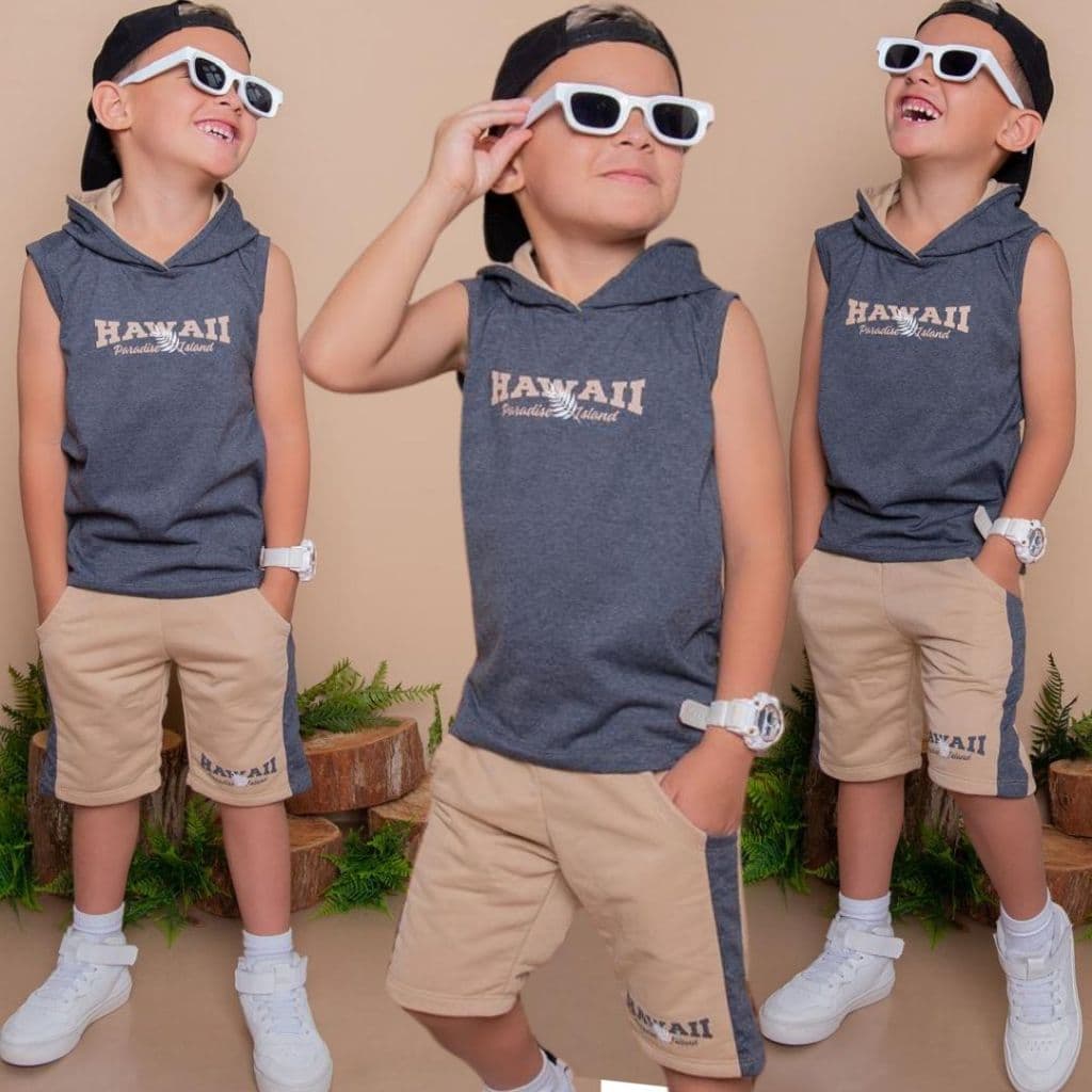 Conjuntos Infantil Lançamento Menino Juvenil Top Camisa 30.1 Bermuda Moletinho 2 ao 14 anos