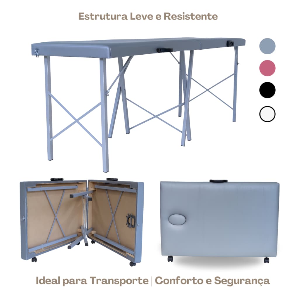 Maca Maleta Portátil Com Orificio Estética E Massagem