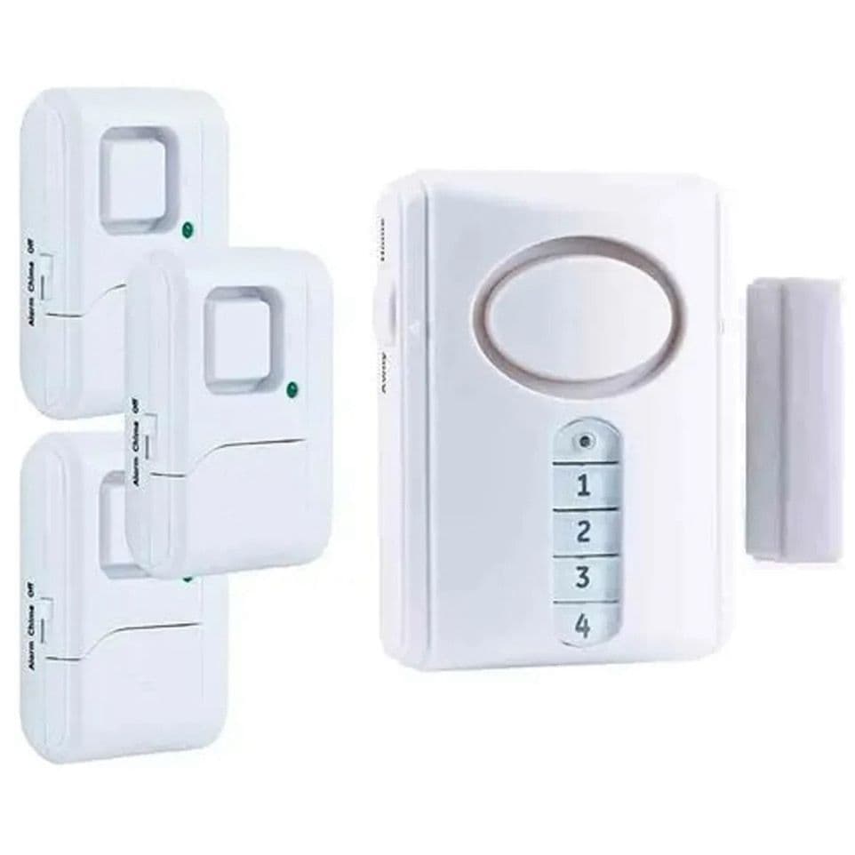 Kit Alarme de Segurança Central com Senha Alarme de Porta e Janela sem Fio GE 41001 120db