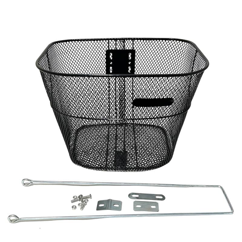 Cesta Media Bike NIPARTE Aramada Oval Para Bicicleta Até Aro 26 no Cor Preto com Acessórios