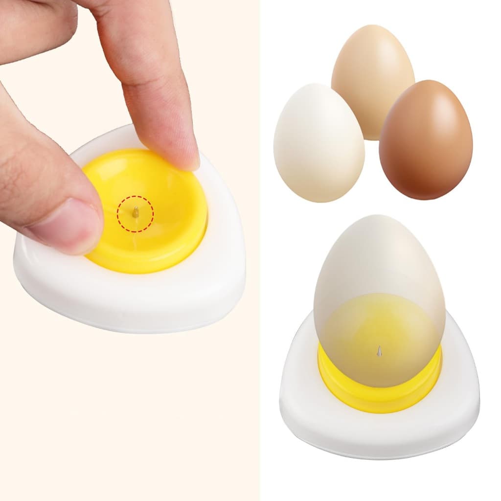 1 Unidade Perfurador de Ovos Magnético, Design com Base Segura, Furo Preciso, Ideal para Ovos Crus e Cozidos