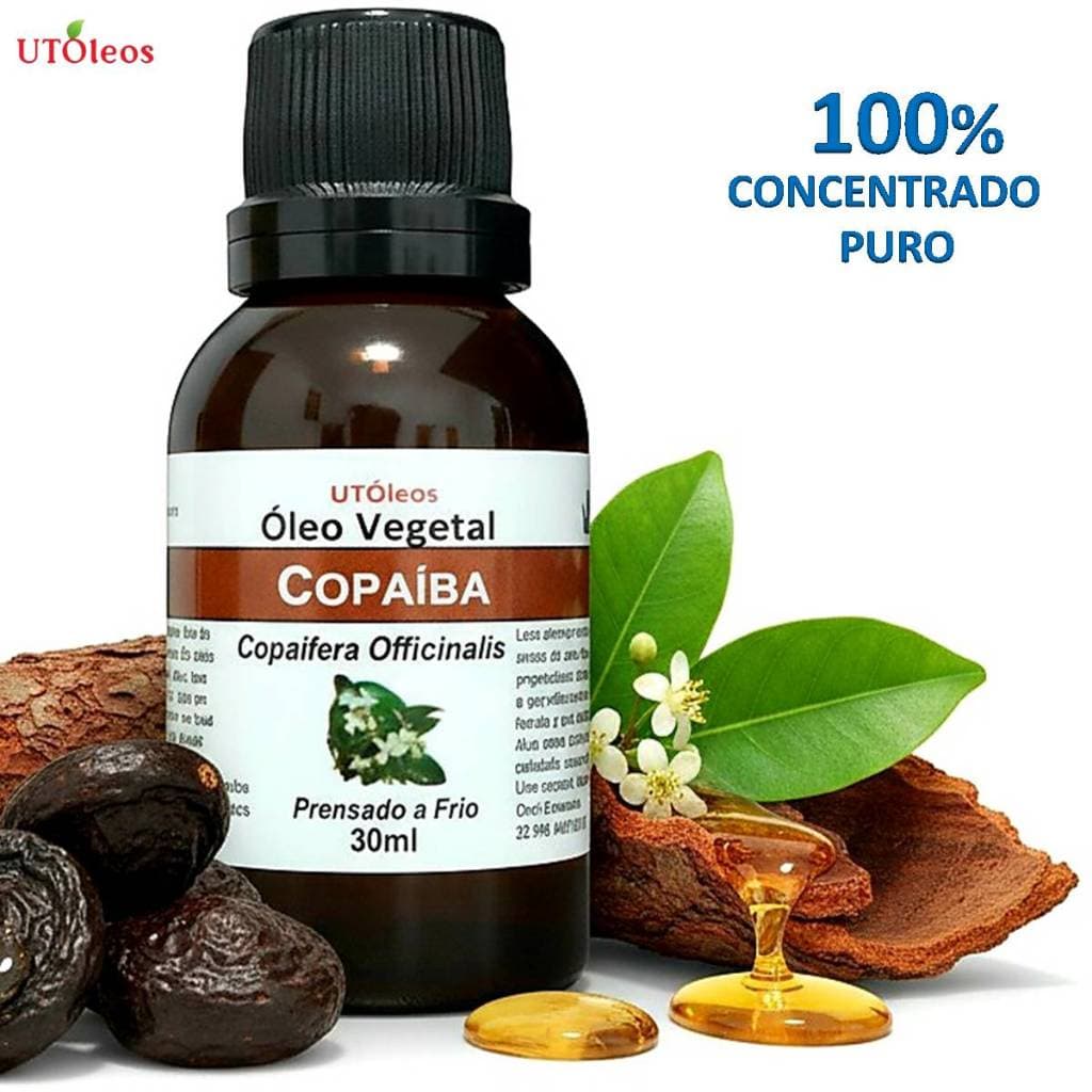 Óleo Vegetal de Copaiba 30ml Para cremes, sabonetes e cosméticos em geral
