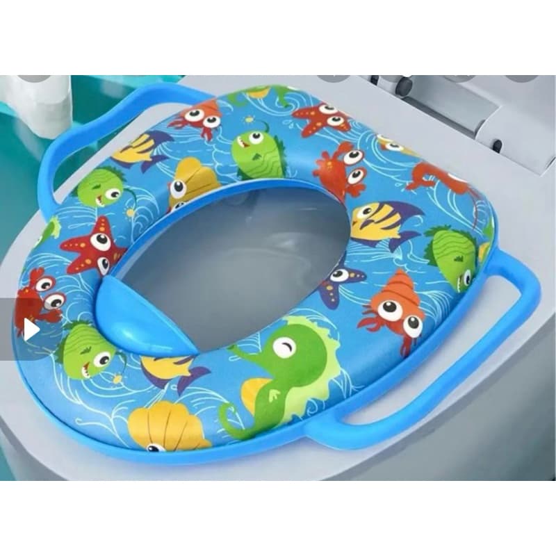 Assento redutor vaso sanitário infantil almofadado macio desfralde divertido com e sem alça