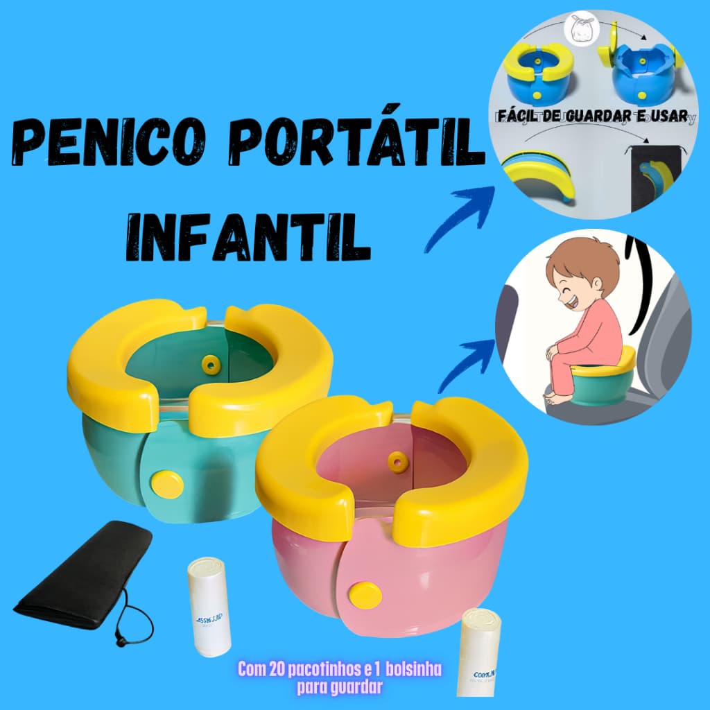 Penico Infantil Dobrável – Ideal para Desfralde e Viagens