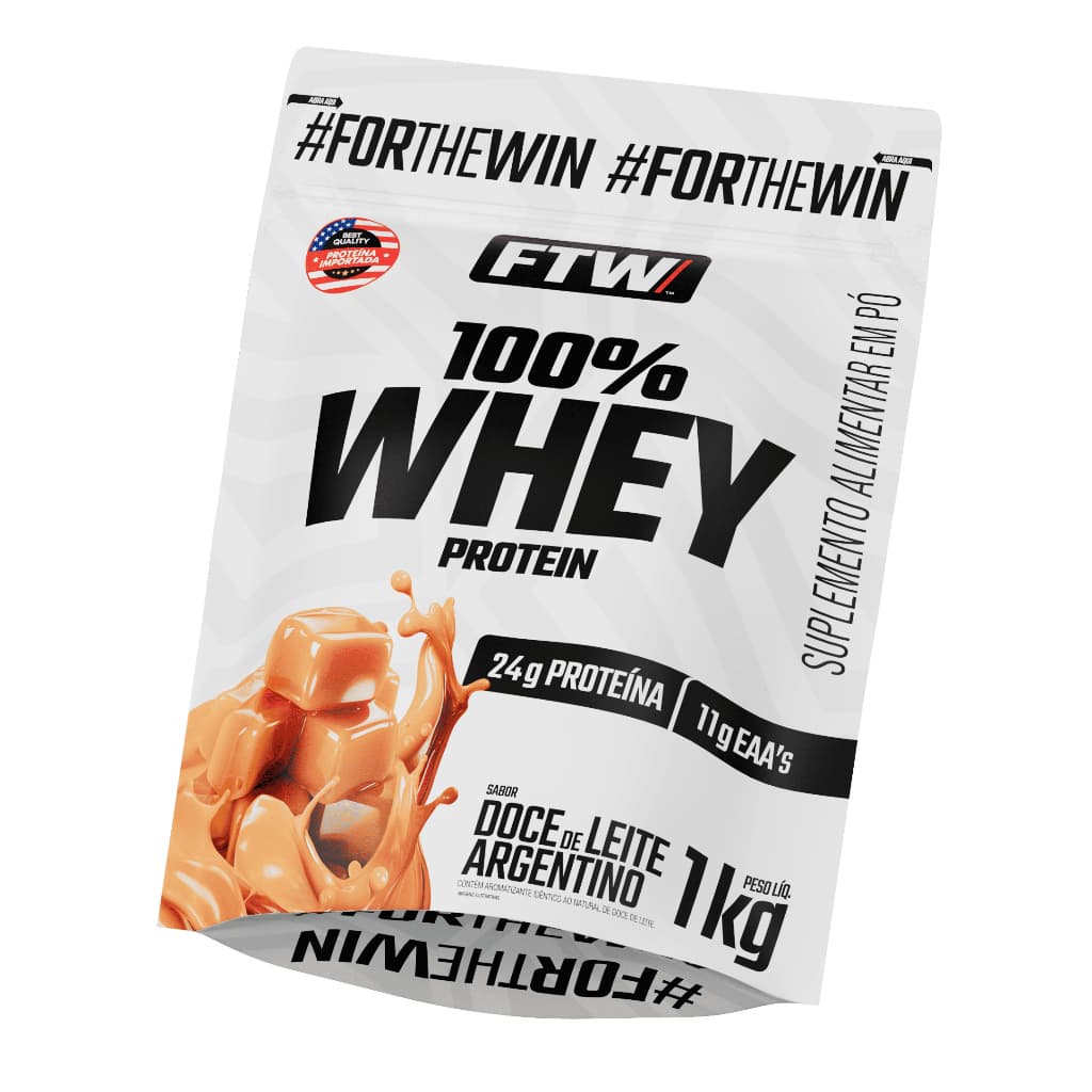 100% Whey protein Refil 1Kg FTW - 24g Proteína Por Dose