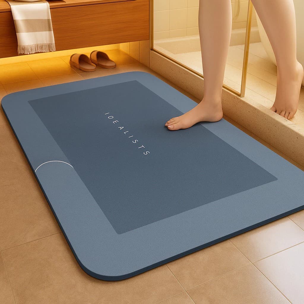 Kit Tapete Absorvente de Secagem Rapida Atiderrapante de Banheiro/Porta de Entrada 38x58CM