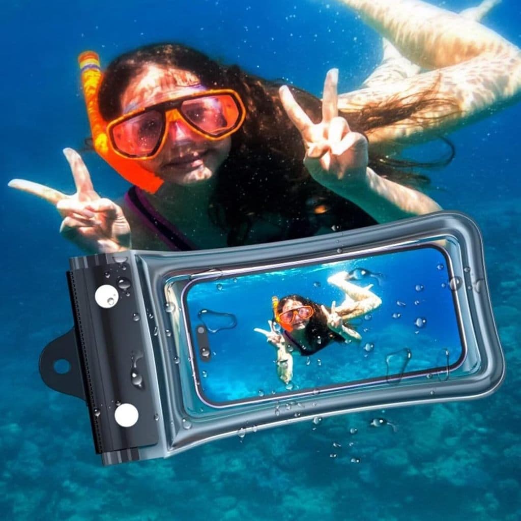 Capa Transparente Universal - Bolsa Impermeável Prova d'Água para Celular