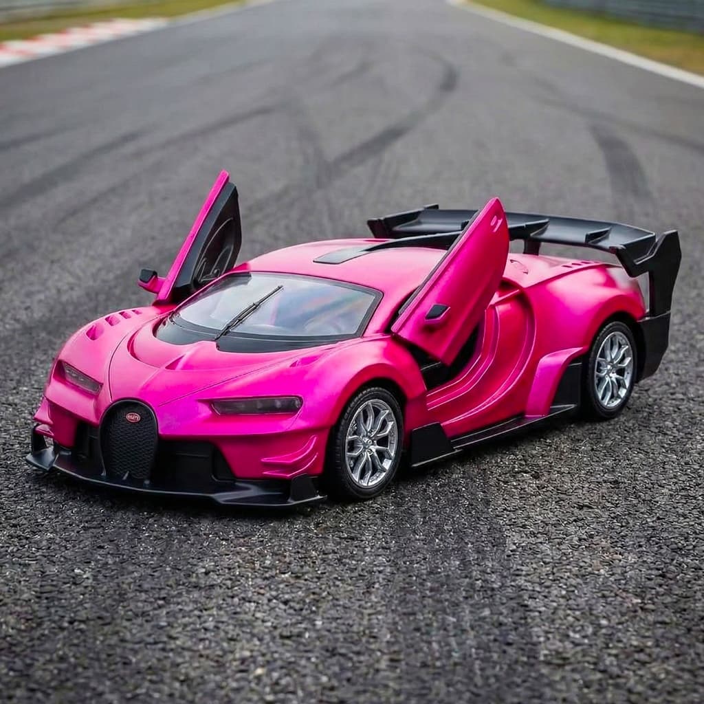 Carrinho De Controle Remoto Colorido 1:24 Com Luzes Abre As Portas Brinquedo Divertido - Dm Toys