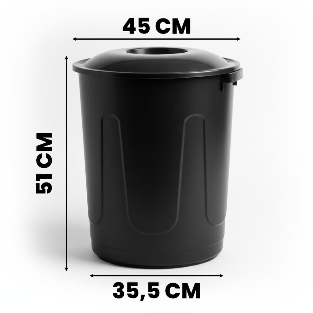 Cesto Lixeira Grande 60L Tampa Robusta Funcional Plástico PREMIUM Forte