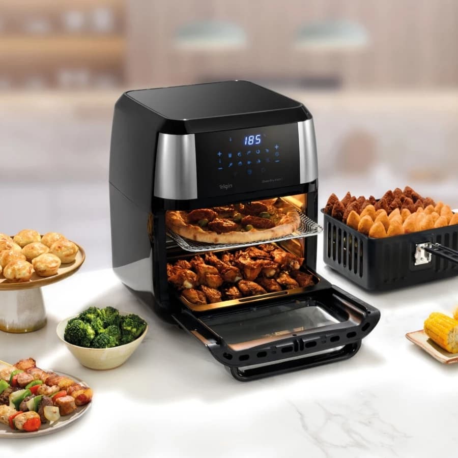 Airfryer Forno 4 em 1 Elgin Oven Fry - 12L-  1800W Display Digital Original - Fritadeira