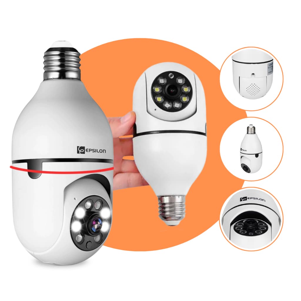 CÂMERA LÂMPADA ESPIÃ GIRATÓRIA YOOSEE