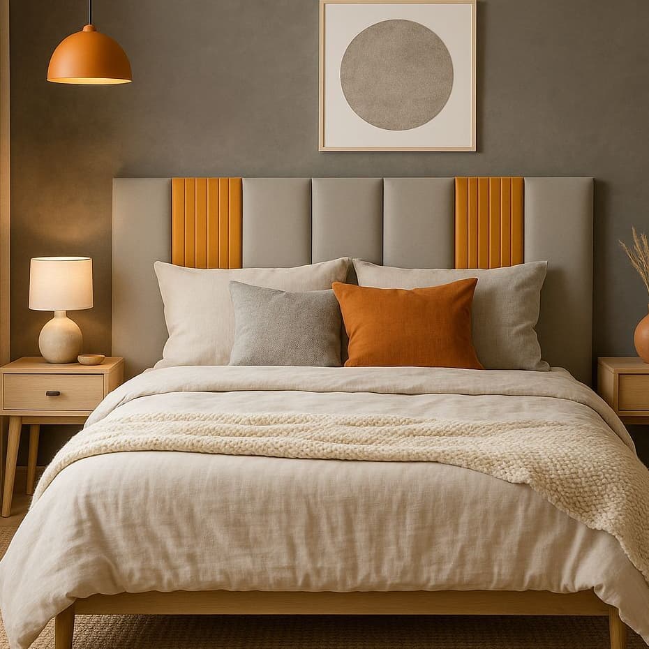 Kit Com Até 13 Peças Cabeceira Modular + Painel Ripado MDF Para Cama Box Casal King Queen