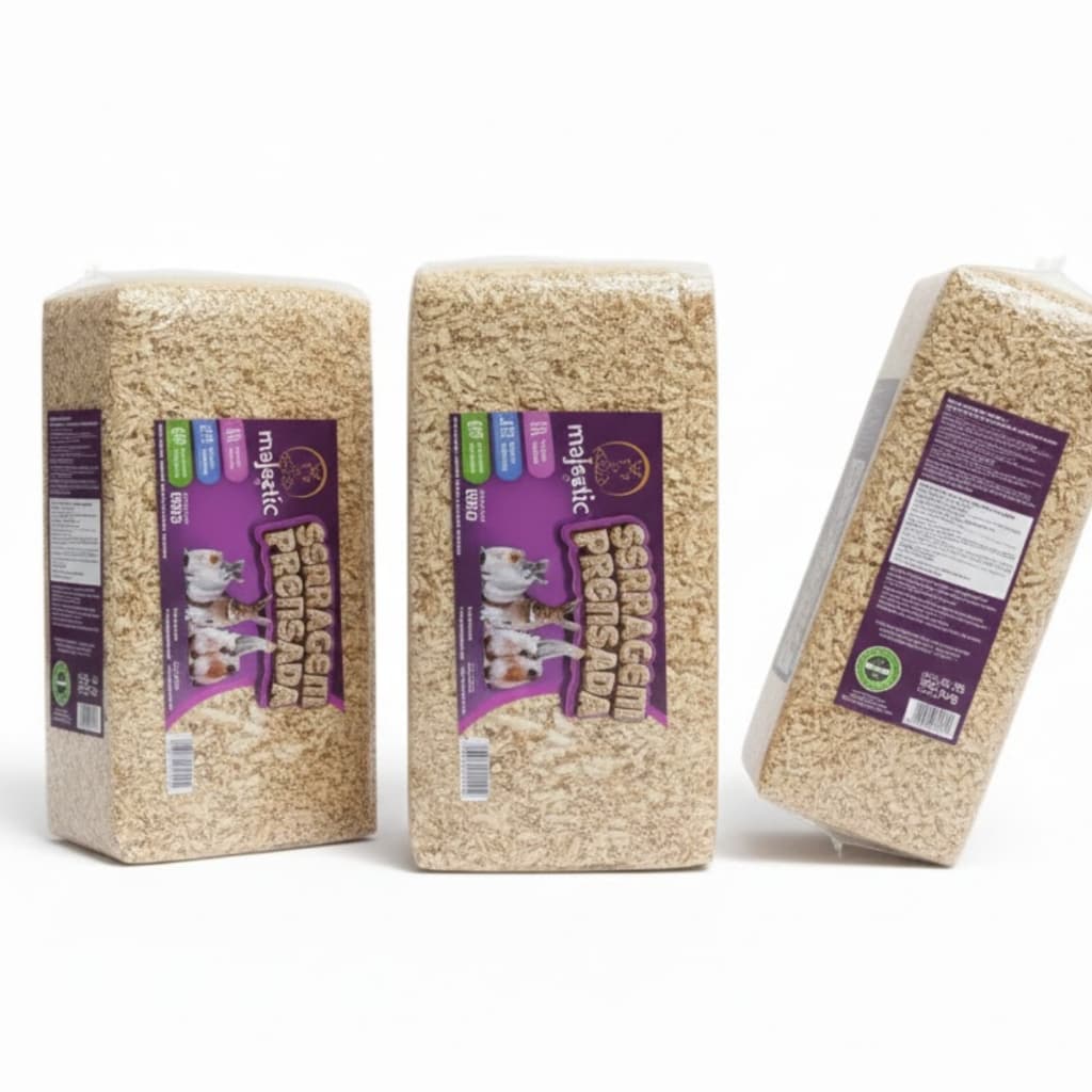 Serragem Prensada Majestic 800g Maravalha Hamster Roedores Coelhos