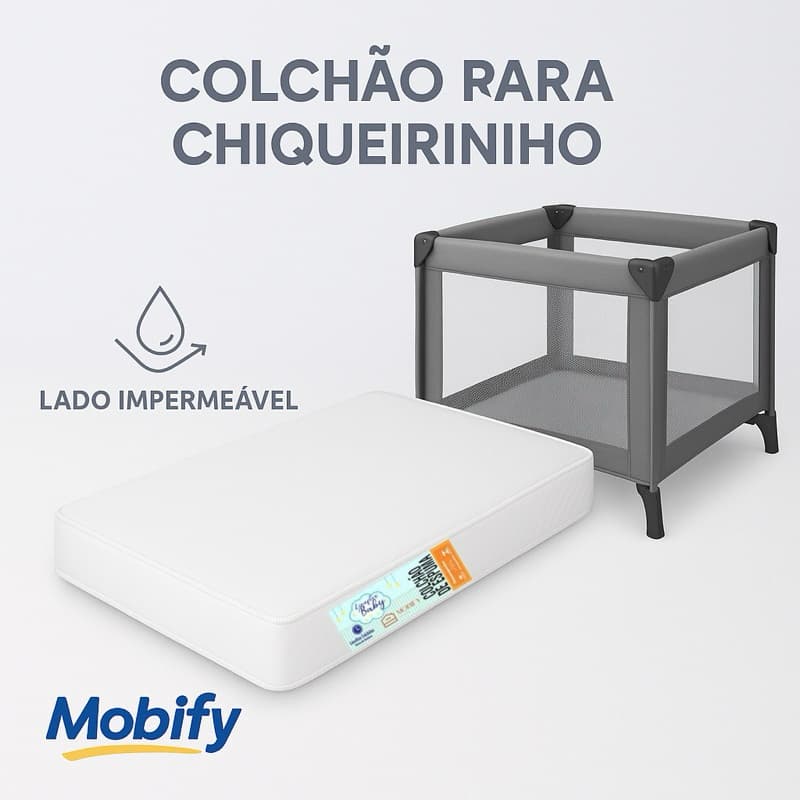 Colchão bebe Para Berço Chiqueirinho D18 100x70x10 Impermeável