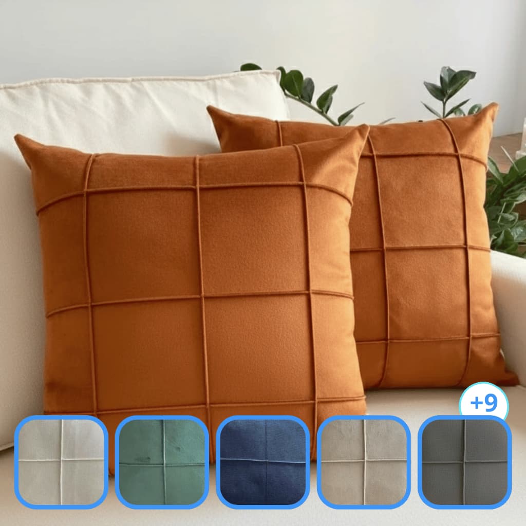 kit 2 capas de almofada Decorativa em Suede Square 45x45Cm Para Sofá Cama Toque Macio e Aveludado Varias Cores