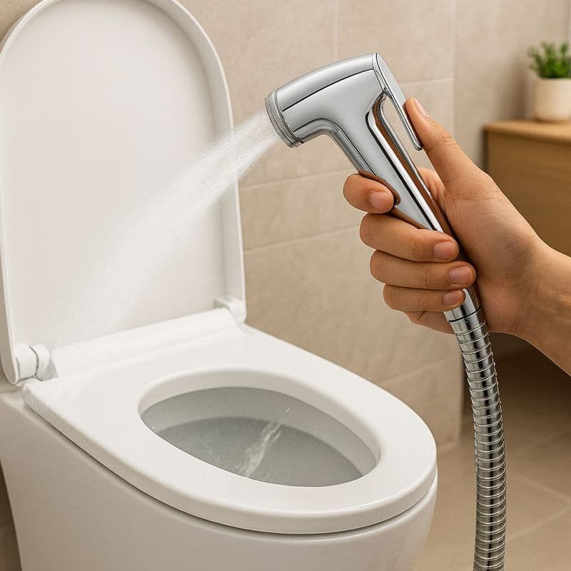 Ducha Higiênica com Mangueira Flexível 1,50m – Gatilho Metálico Cromado, Sem Registro 1124