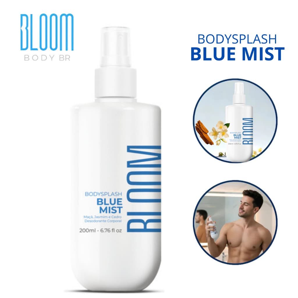 Blue Mist Body Splash Masculino Deo Colônia Bloom Body 200 Ml