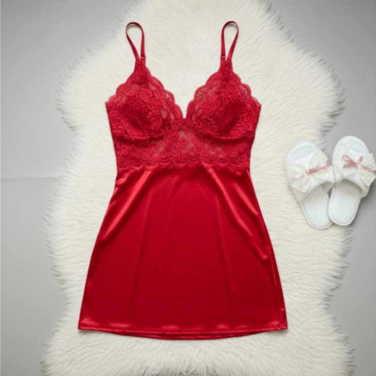 Camisola Feminina Delicada em Renda Fina Confortável com Modelagem Solta e Sofisticada