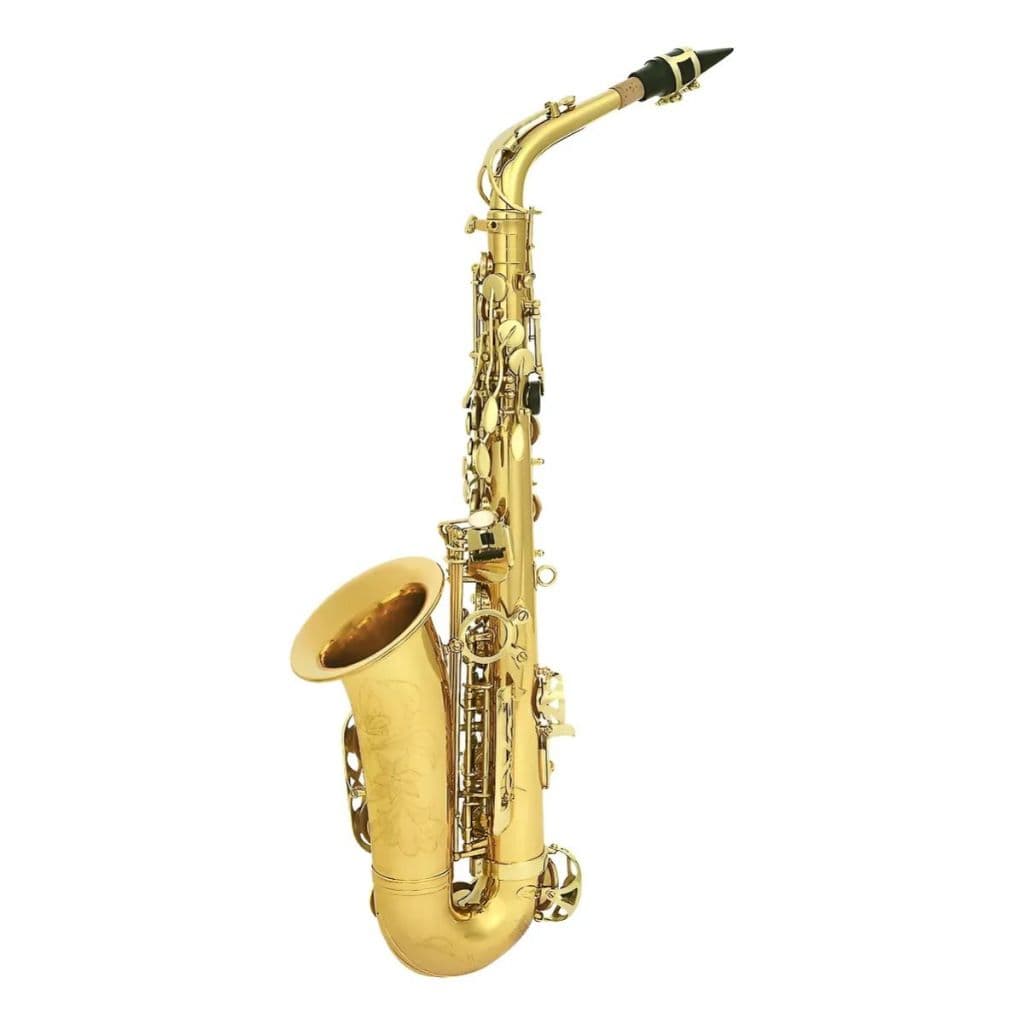 Custom Saxofone Alto Laqueado Eb Mi Bemol Case Dourado