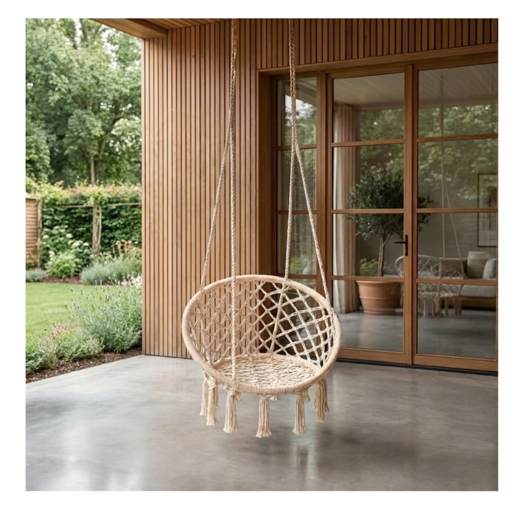 Cadeira de Balanço Rede Suspensa Luxo para Área Gourmet , Jardim Coberto e Varanda