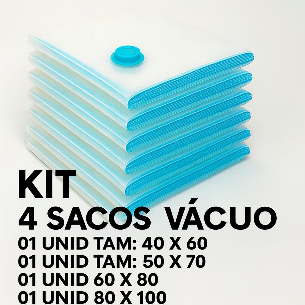 Kit Saco a Vácuo Grande Organizador Edredom Mala Viagem Roupa de Cama