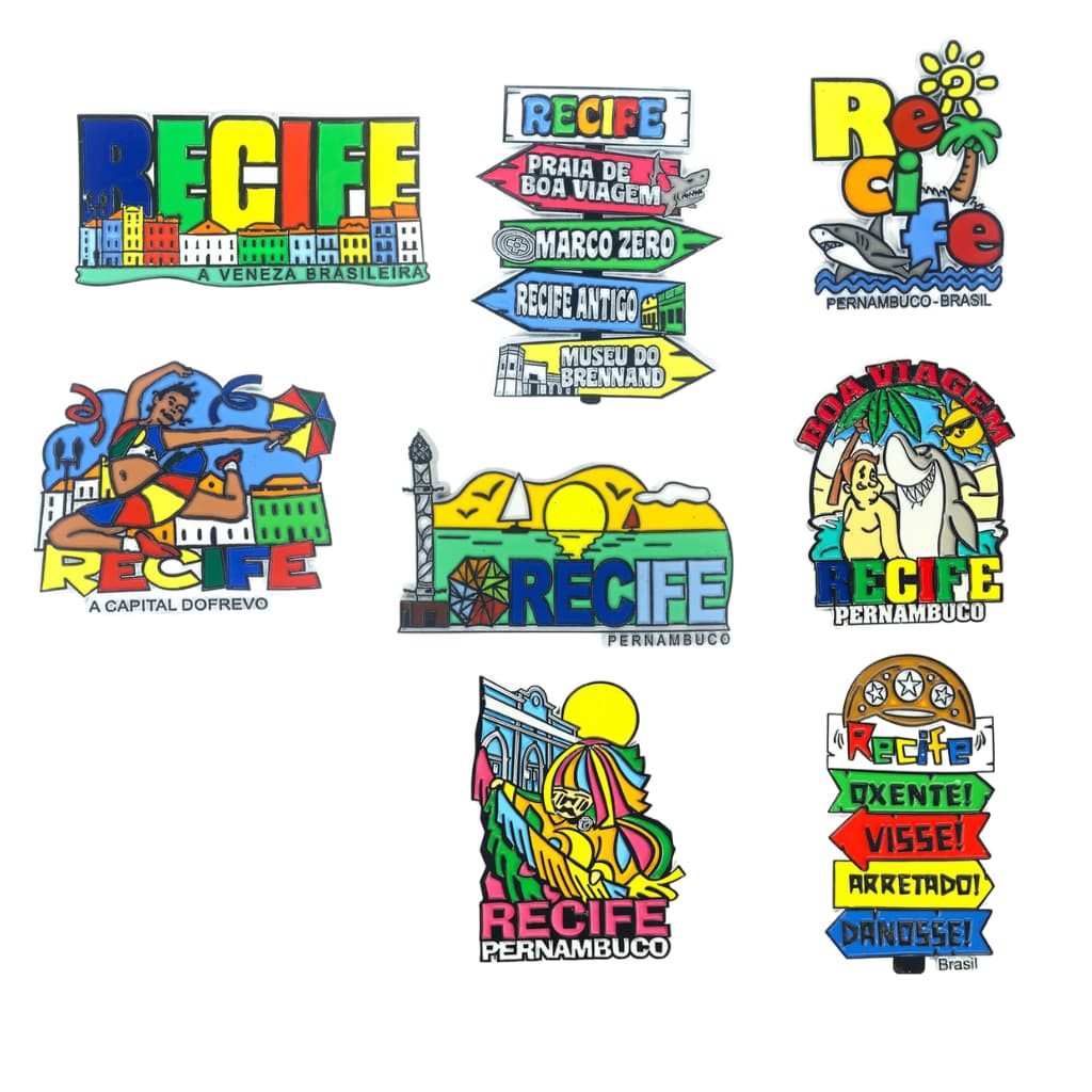 Imãs de Geladeira Recife Decorativos Emborrachados