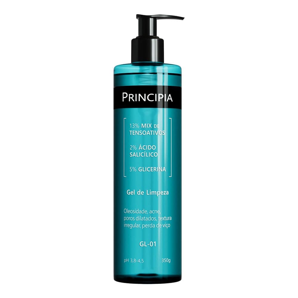 Gel de Limpeza Principia GL-01 c/ 2% Ácido Salicílico + 5% Glicerina - 350g