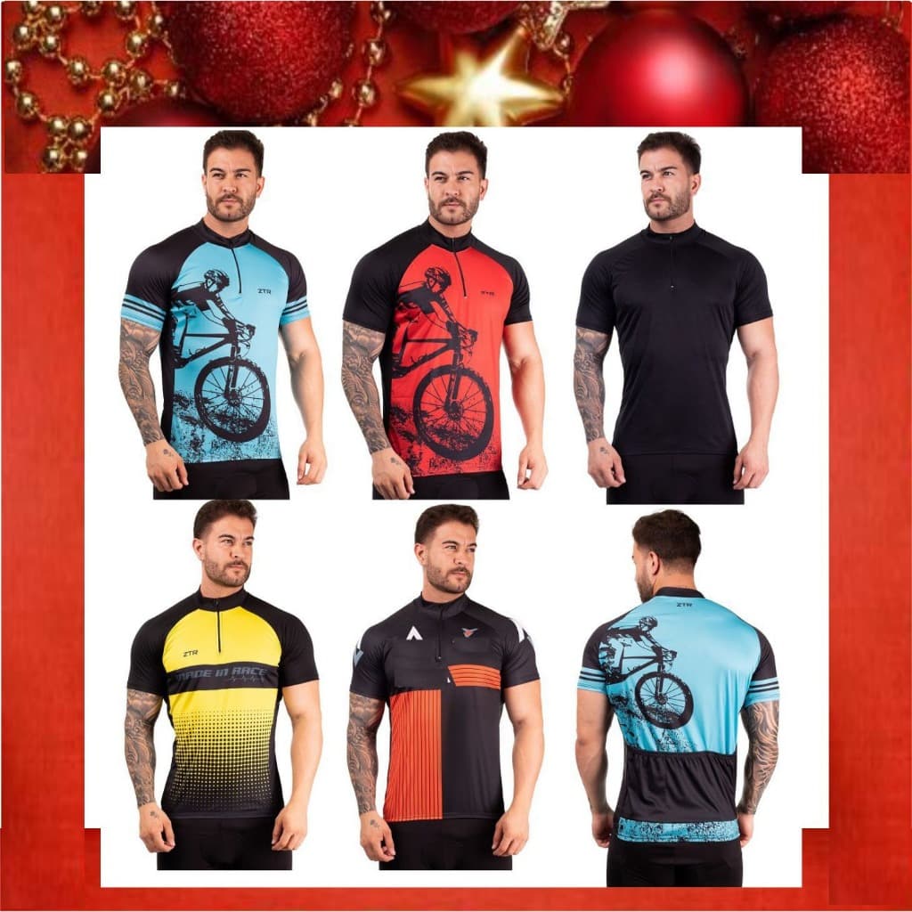 Camisa de ciclismo camiseta para ciclista masculina