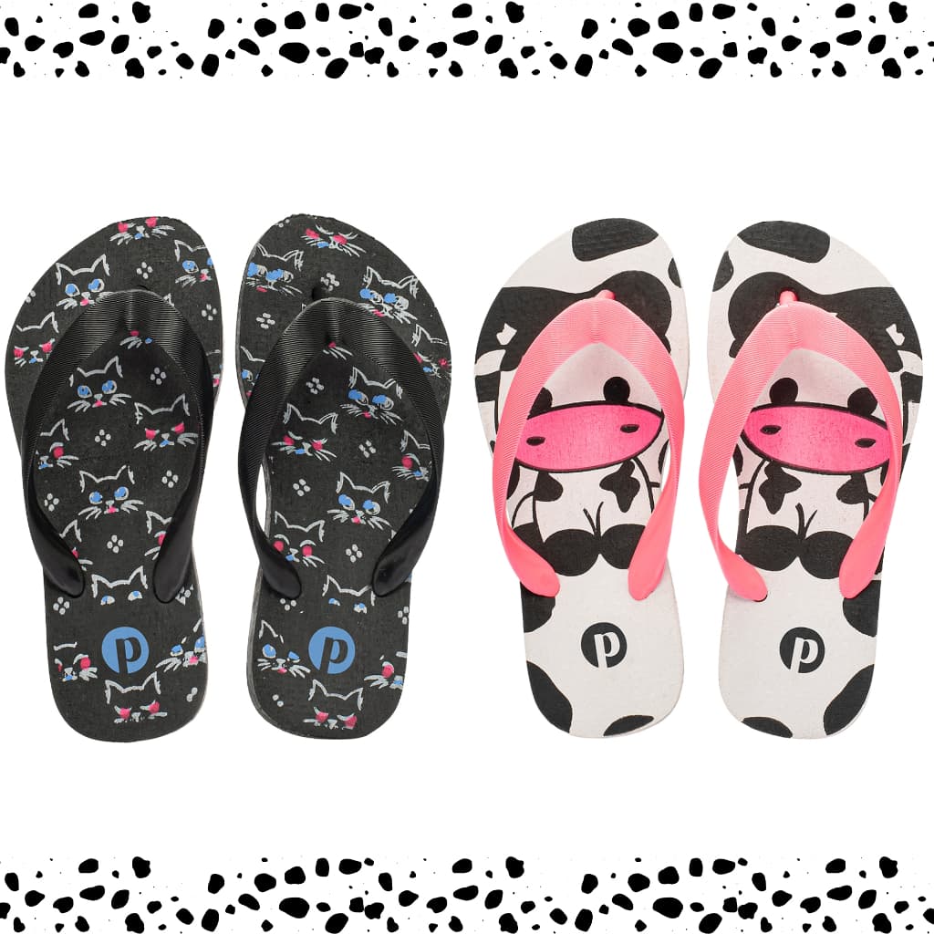 Kit Chinelo Infantil Feminino Estampado Dia a Dia
