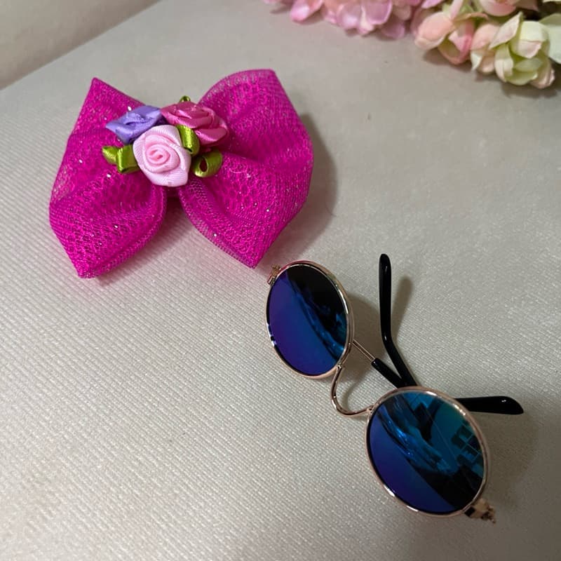 Óculos Para Pet + Laço | Cachorro Acessórios | Pet | Envio Imediato