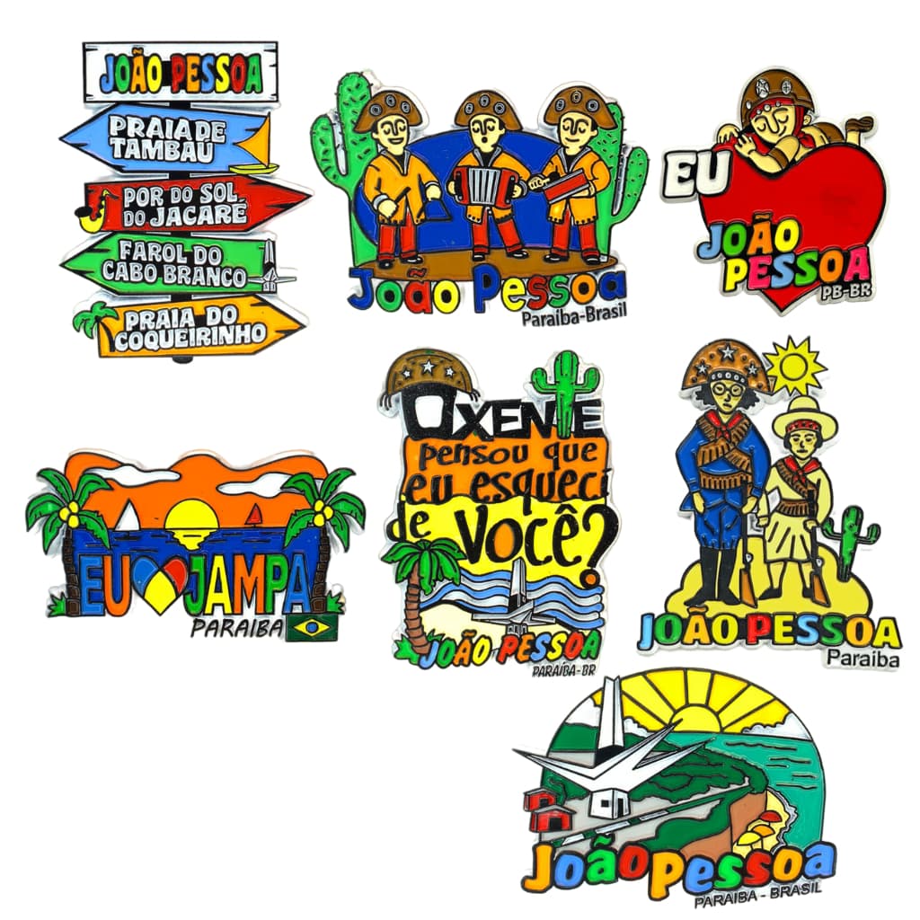 Imãs de Geladeira João Pessoa Decorativos Emborrachados Souvenir